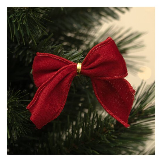 Red Velvet Bows 6 Pack  image number 3