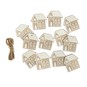 Mini Hanging Wooden House Decorations 12 Pack  image number 2