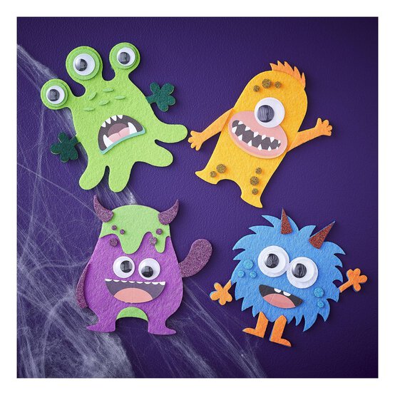 Make Your Own Felt Monsters Kit 12 Pack  image number 1