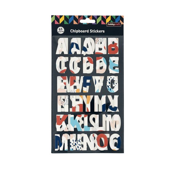 Abstract Chipboard Alphabet Stickers image number 4
