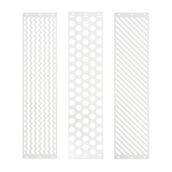 Whisk Spot, Zigzag and Stripe Cake Stencils 3 Pack image number 2