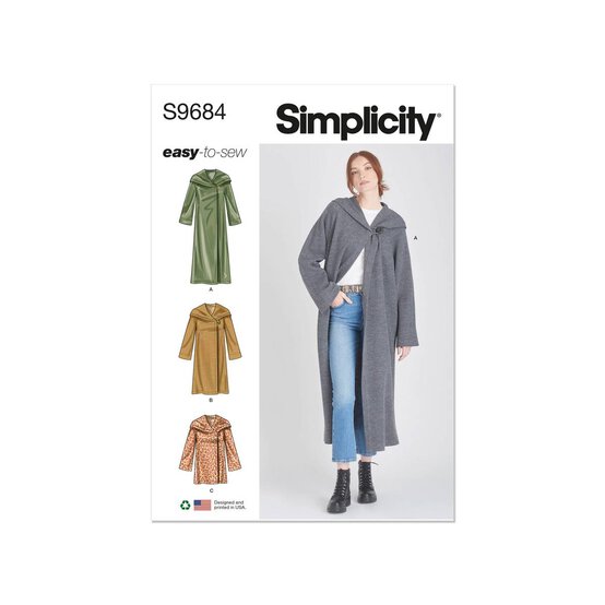Simplicity Women's Jackets Sewing Pattern S9684 (U5 16-24) image number 1