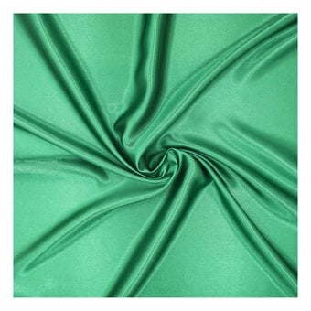 Emerald Silky Satin Fabric by the Metre