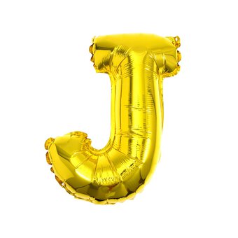 Gold Foil Letter J Balloon