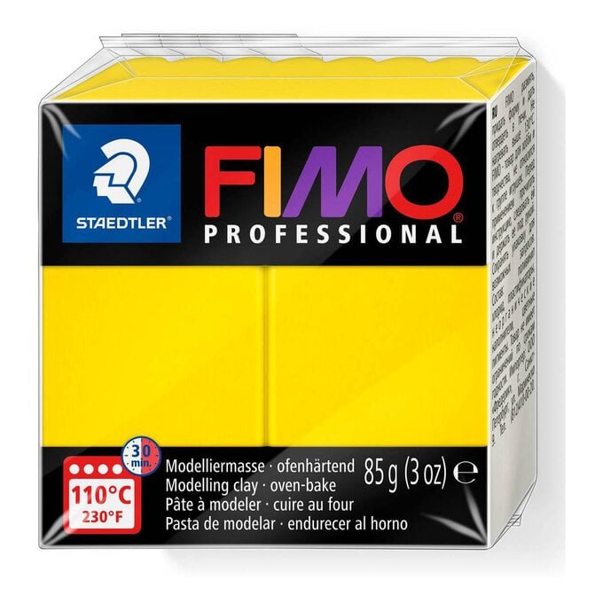Fimo Professional True Yellow Modelling Clay 85g image number 1