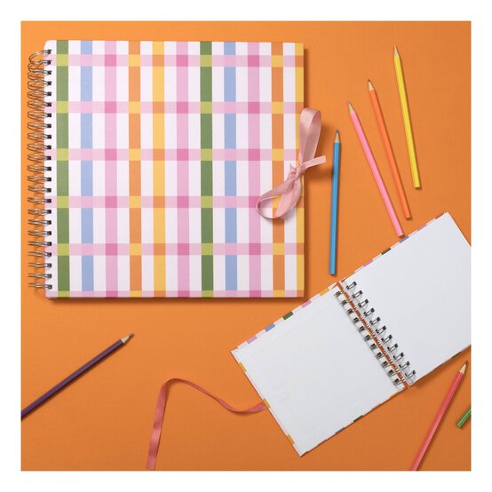 Spiral Bound Striped Scrapbook 6 x 6 Inches image number 2