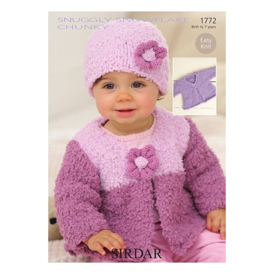Sirdar Snuggly Snowflake Chunky Cardigan Digital Pattern 1772 image number 1