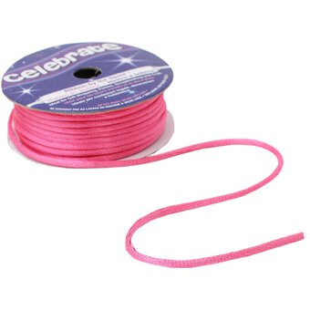 Hot Pink Ribbon Knot Cord 2mm x 10m