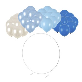 Round Blue Balloon Arch Bundle