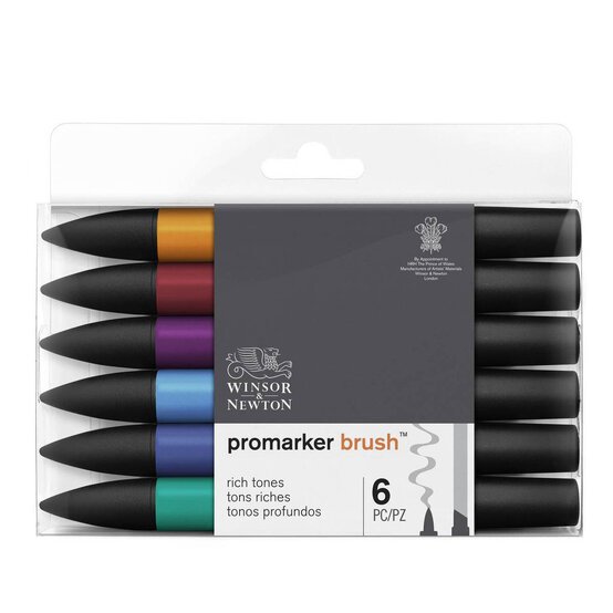 Winsor & Newton Rich Tone Promarker Brush 6 Pack