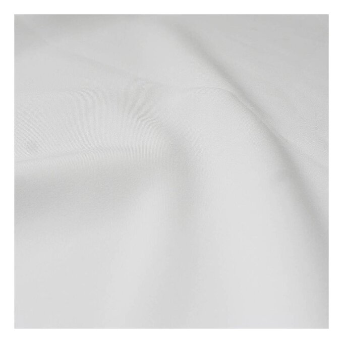 White Polyester Bi-Stretch Fabric Pack 152cm x 2m image number 1