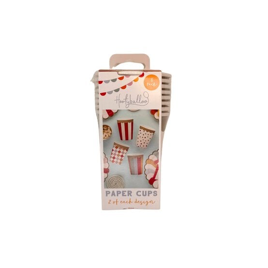 Circus Paper Cups 8 Pack  image number 1
