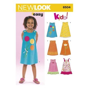 New Look Child's Dress Sewing Pattern 6504