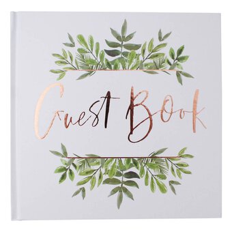 Rose Gold and Botanical Wedding Guestbook