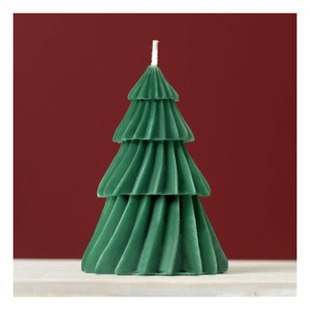 Green Christmas Tree Candle 11.5cm