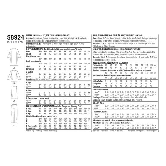 Simplicity Women’s Separates Sewing Pattern S8924 (6-14) image number 2