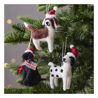 Make Your Own Felt Dog Decorations Kit 3 Pack