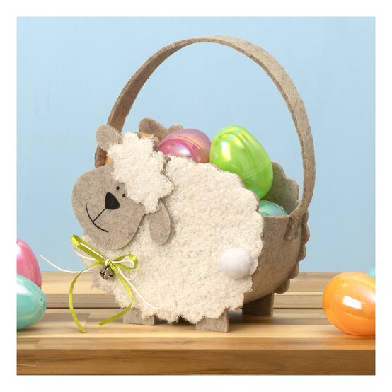 Sheep Felt Bucket  image number 6