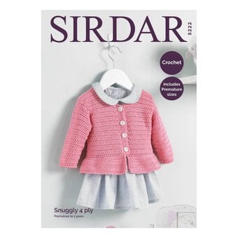 Sirdar Snuggly 4 Ply Crochet Cardigan Digital Pattern 5222