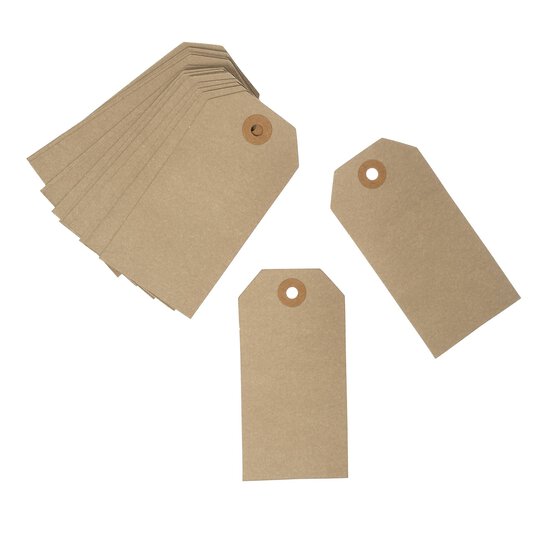 Kraft Brown Luggage Gift Tags 11cm 24 Pack image number 1