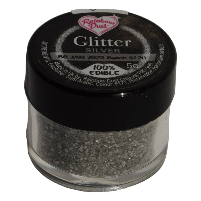 Rainbow Dust Silver Edible Glitter 5g image number 1