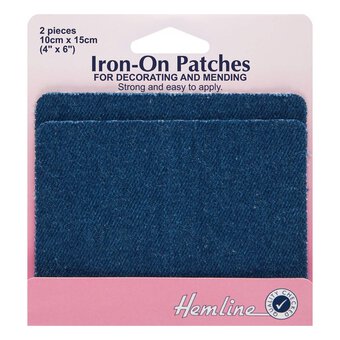 Hemline Iron-On Denim Patches 9 Pack