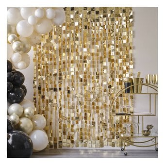 Ginger Ray Champagne Gold Sequin Hanging Backdrop 96cm x 2m image number 2