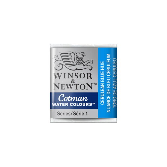 Winsor & Newton Cerulean Blue Hue Cotman Watercolour Half Pan image number 1