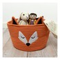 Orange Fox Cotton Rope Basket 30cm x 18cm image number 2