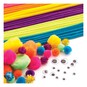 Brights Pipe Cleaners and Poms Craft Pack 80 Pieces image number 1