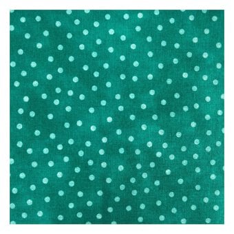 Aqua Green Spotty Cotton Textured Blender Fabric by the Metre image number 2