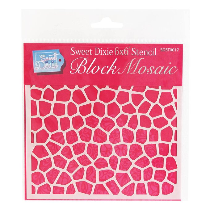 Sweet Dixie Block Mosaic Stencil 15cm x 15cm image number 1