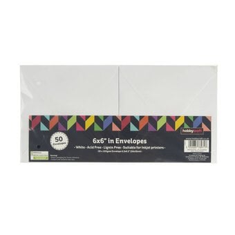 White Envelopes 6 x 6 Inches 50 Pack image number 4