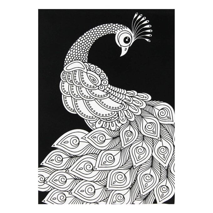Peacock Colour-In Velvet Picture image number 1