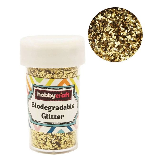 Gold Biodegradable Flaky Glitter Shaker 20g image number 1