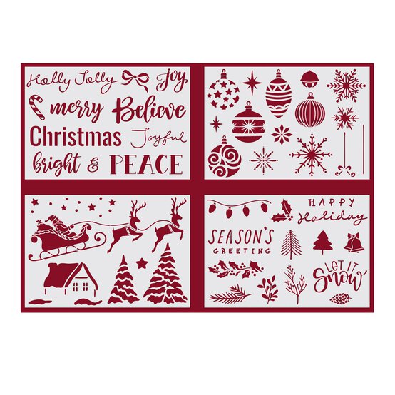Christmas Stencils 4 Pack image number 2