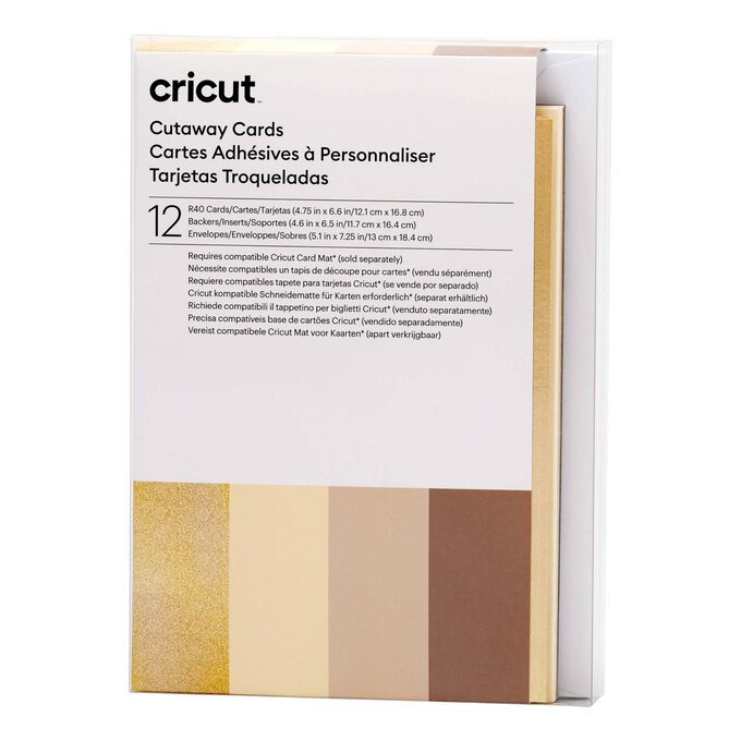 Cricut Neutral Cutaway Cards 4.75 x 6.6 Inches 12 Pack image number 1