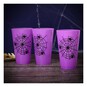 Purple Spider Plastic Cups 450ml 3 Pack image number 1