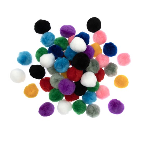 Assorted Pom Poms 5cm 50 Pack image number 1