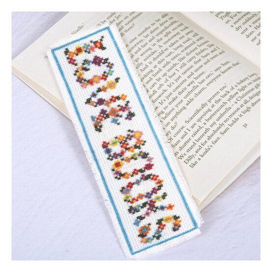 Trimits Floral Books Cross Stitch Bookmark Kit image number 2