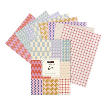 Vintage Geo Paper Pad A4 24 Pack