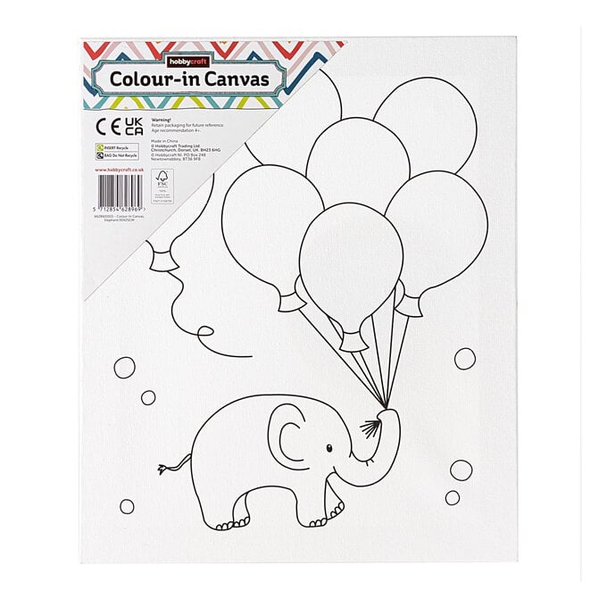 Elephant Colour-in Canvas image number 1