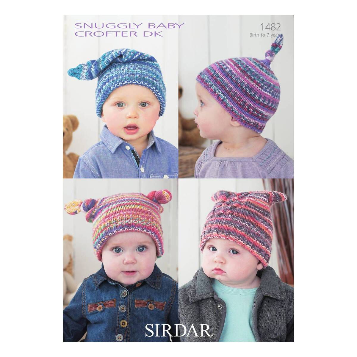 Sirdar Snuggly Baby Crofter DK Hats Digital Pattern 1482 | Hobbycraft