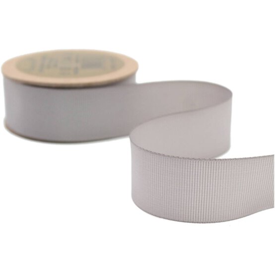 Grey Grosgrain Ribbon 25mm x 5m image number 3