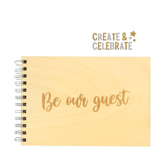 Create & Celebrate Etched Wooden Guestbook  image number 1