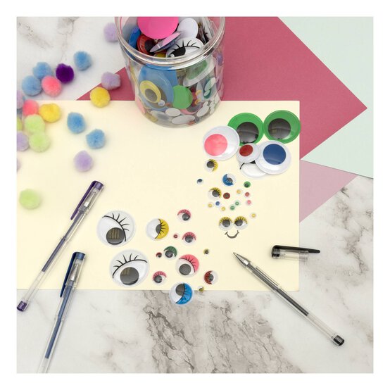 Coloured Googly Eyes Jar 1000 Pack image number 2