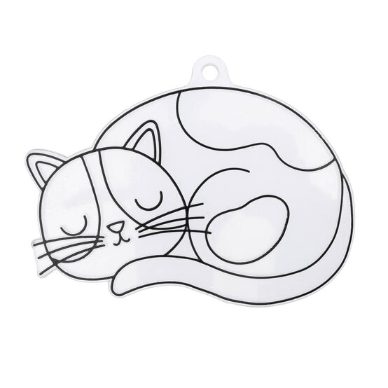 Sleepy Cat Plastic Suncatcher image number 1