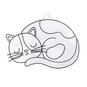 Sleepy Cat Plastic Suncatcher image number 1