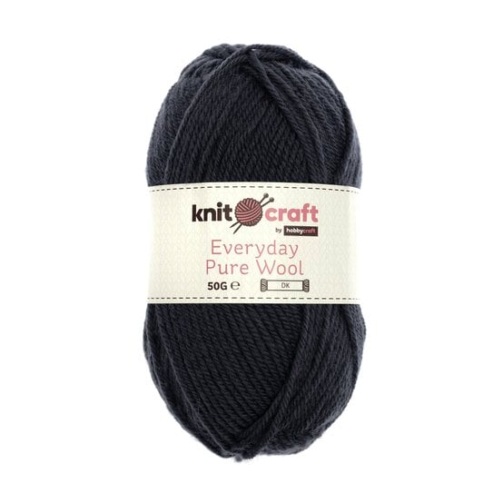 Knitcraft Dark Grey Everyday Pure Wool DK 50g  image number 1