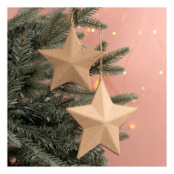 Mache Hanging Star Decoration 2 Pack